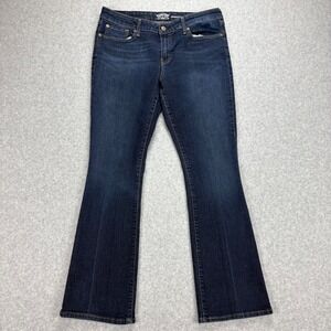 Levi Strauss Modern Bootcut Jeans Womens 34x30 Dark Wash Stretch Denim Festival